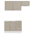 Armário de Cozinha Compacta 180 cm Branco/Crema Vik Madesa 02