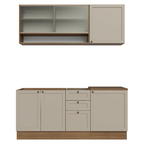 Armário de Cozinha Compacta 180 cm Rustic/Crema Vik Madesa 03