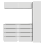 Conjunto Quarto com 1 Guarda-Roupa Neo 2 Aéreos 2 Cômodas Branco Madesa 01