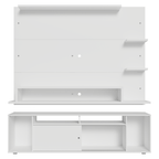 Rack com Painel para TV até 60 Polegadas 180 cm Branco Cancun Madesa