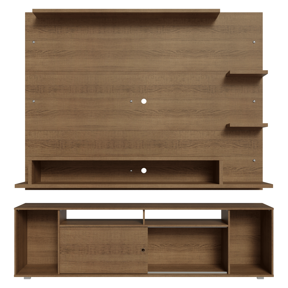 Rack com Painel para TV até 60 Polegadas 180 cm Rustic Cancun Madesa