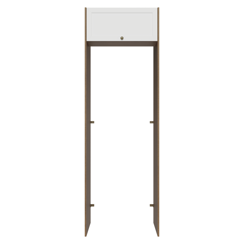 Porta-Geladeira 73 cm 1 Porta Basculante Rustic/Branco Vik Madesa