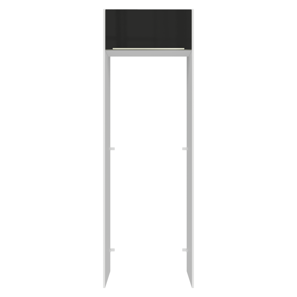 Porta-Geladeira 73 cm 1 Porta Basculante Branco/Preto Lux Madesa