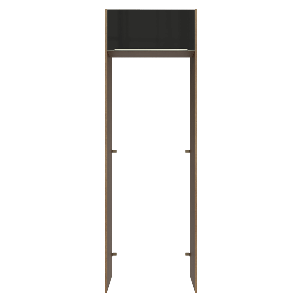 Porta-Geladeira 73 cm 1 Porta Basculante Rustic/Preto Lux Madesa