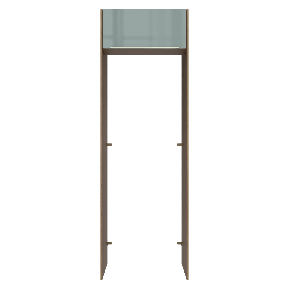 Porta-Geladeira 73 cm 1 Porta Basculante Rustic/Cinza Lux Madesa