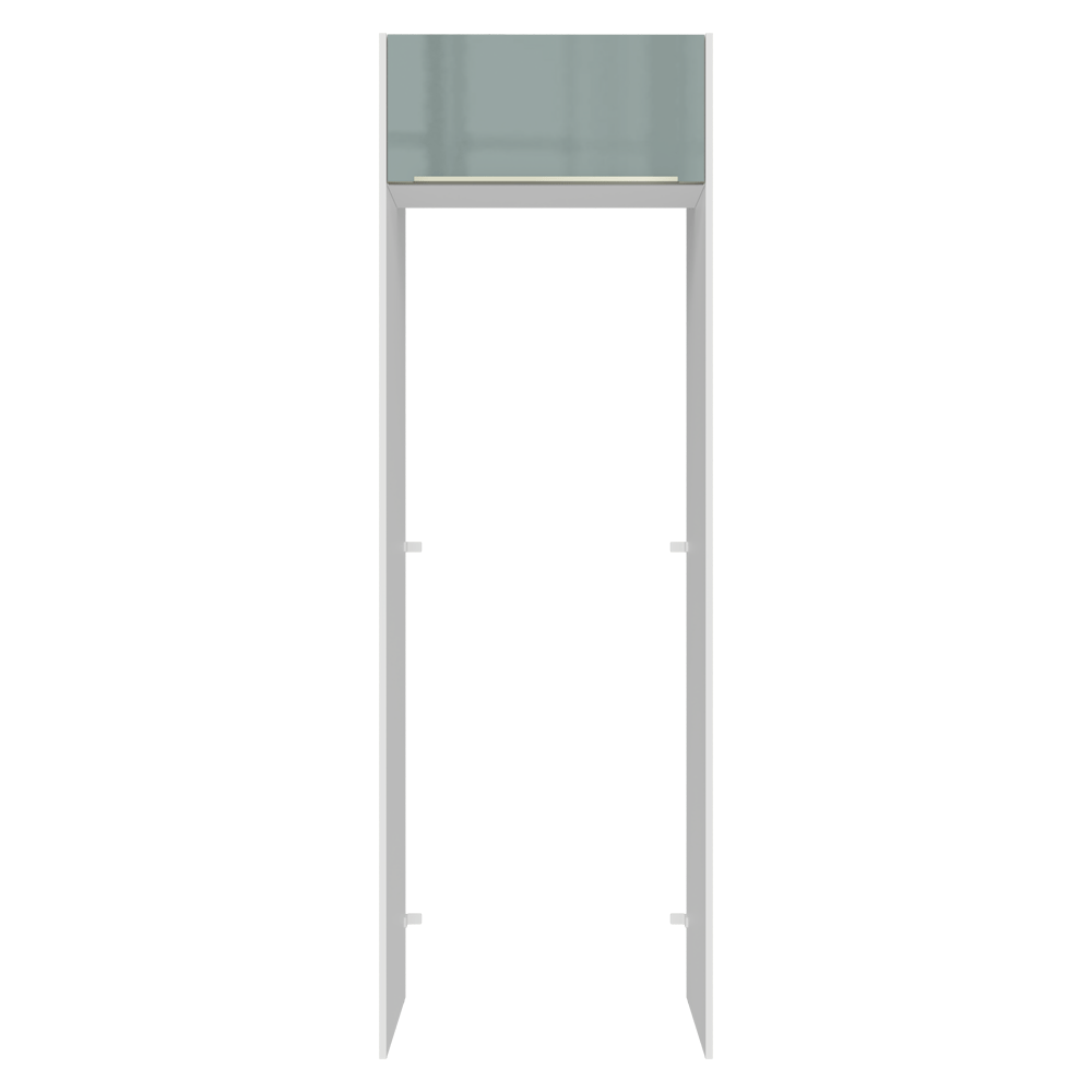 Porta-Geladeira 73 cm 1 Porta Basculante Branco/Cinza Lux Madesa