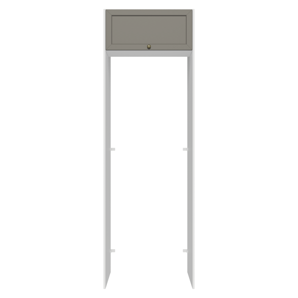 Porta-Geladeira 73 cm 1 Porta Basculante Branco/Cinza Vik Madesa