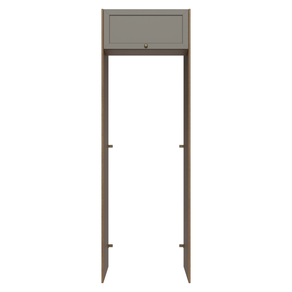 Porta-Geladeira 73 cm 1 Porta Basculante Rustic/Cinza Vik Madesa