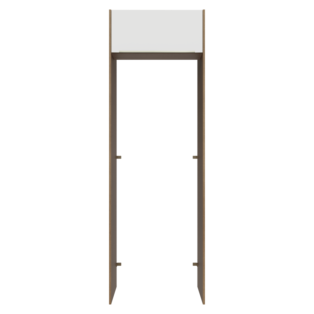 Porta-Geladeira 73 cm 1 Porta Basculante Rustic/Branco Veludo Lux Madesa
