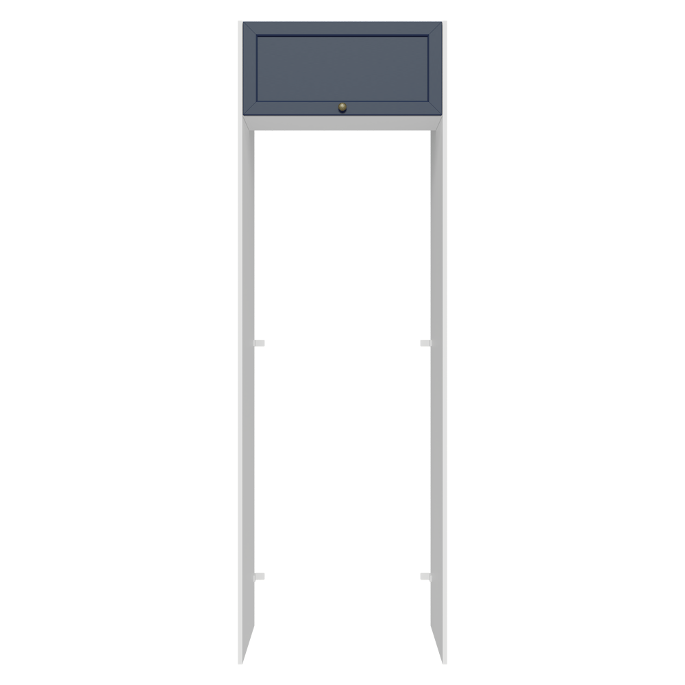 Porta-Geladeira 73 cm 1 Porta Basculante Branco/Azul Vik Madesa