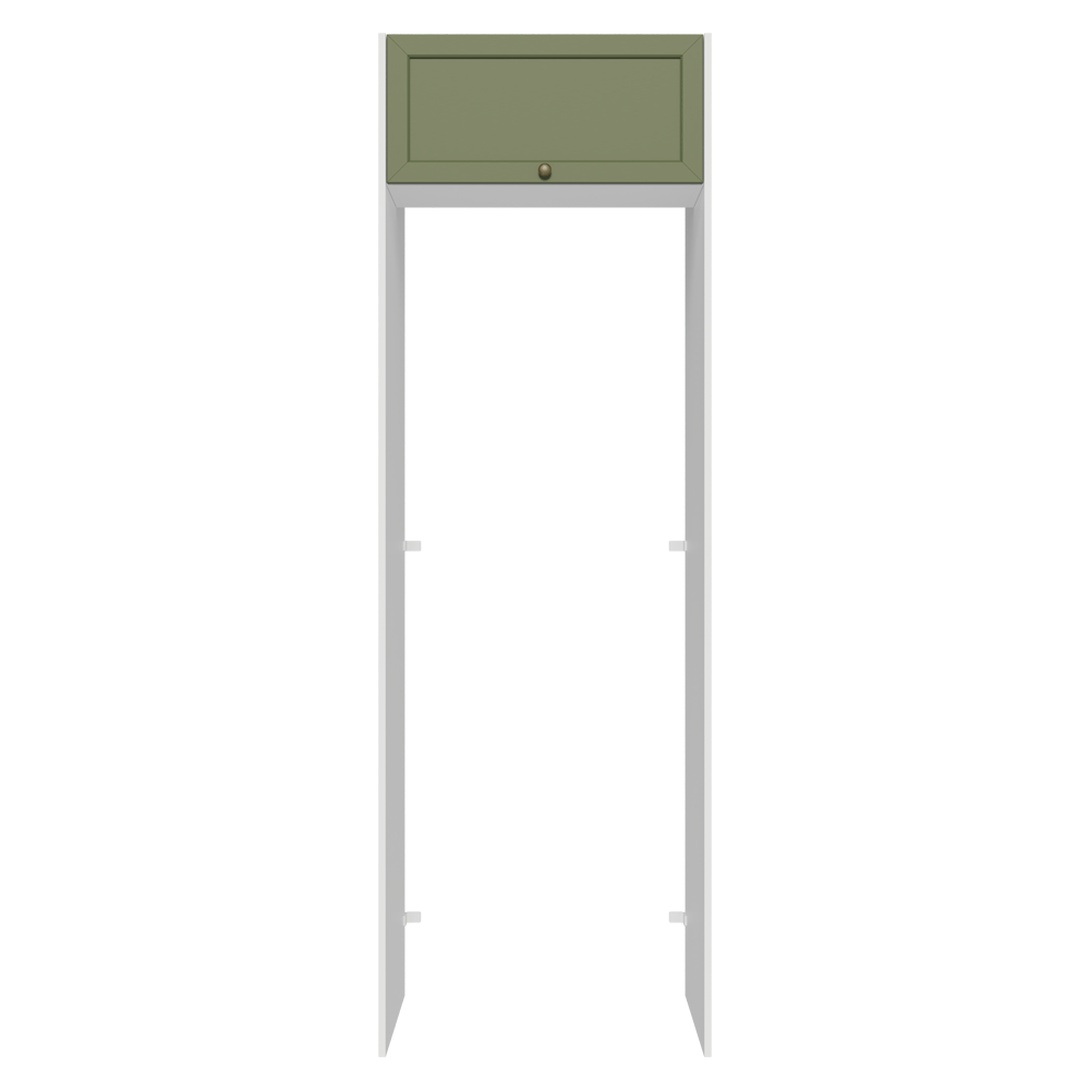 Porta-Geladeira 73 cm 1 Porta Basculante Branco/Verde Vik Madesa