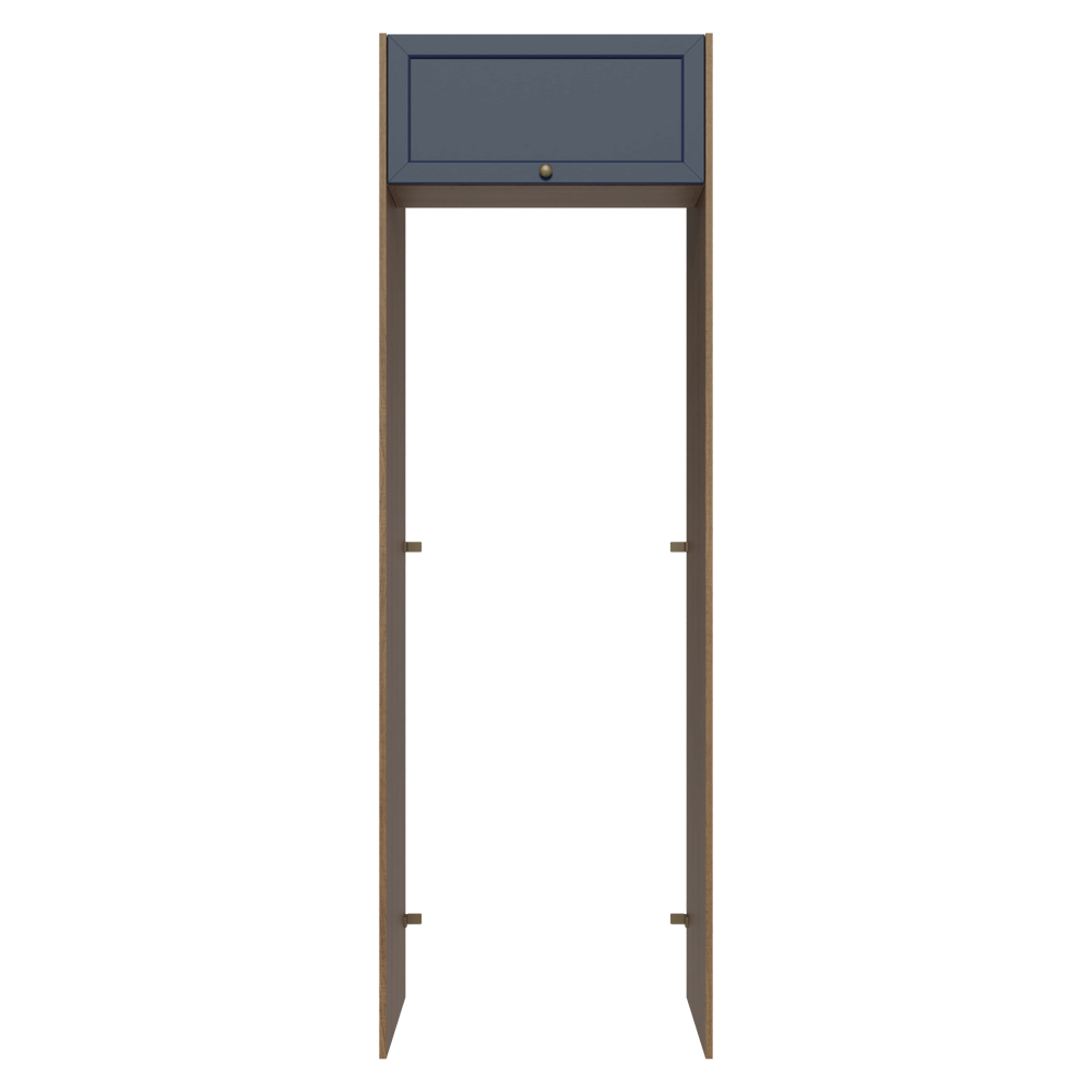 Porta-Geladeira 73 cm 1 Porta Basculante Rustic/Azul Vik Madesa
