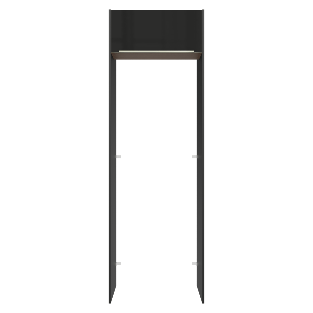 Porta-Geladeira 73 cm 1 Porta Basculante Preto/Rustic/Preto Lux Madesa