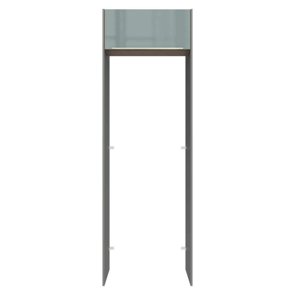 Porta-Geladeira 73 cm 1 Porta Basculante Cinza/Rustic/Cinza Lux Madesa