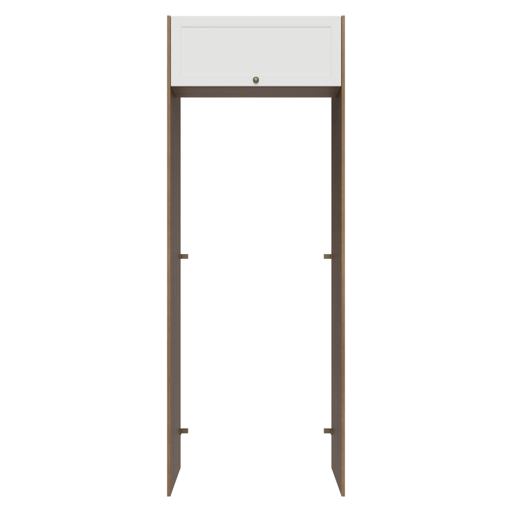 Porta-Geladeira 83 cm 1 Porta Basculante Rustic/Branco Vik Madesa