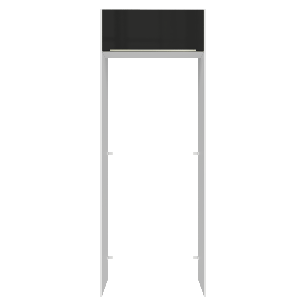 Porta-Geladeira 83 cm 1 Porta Basculante Branco/Preto Lux Madesa