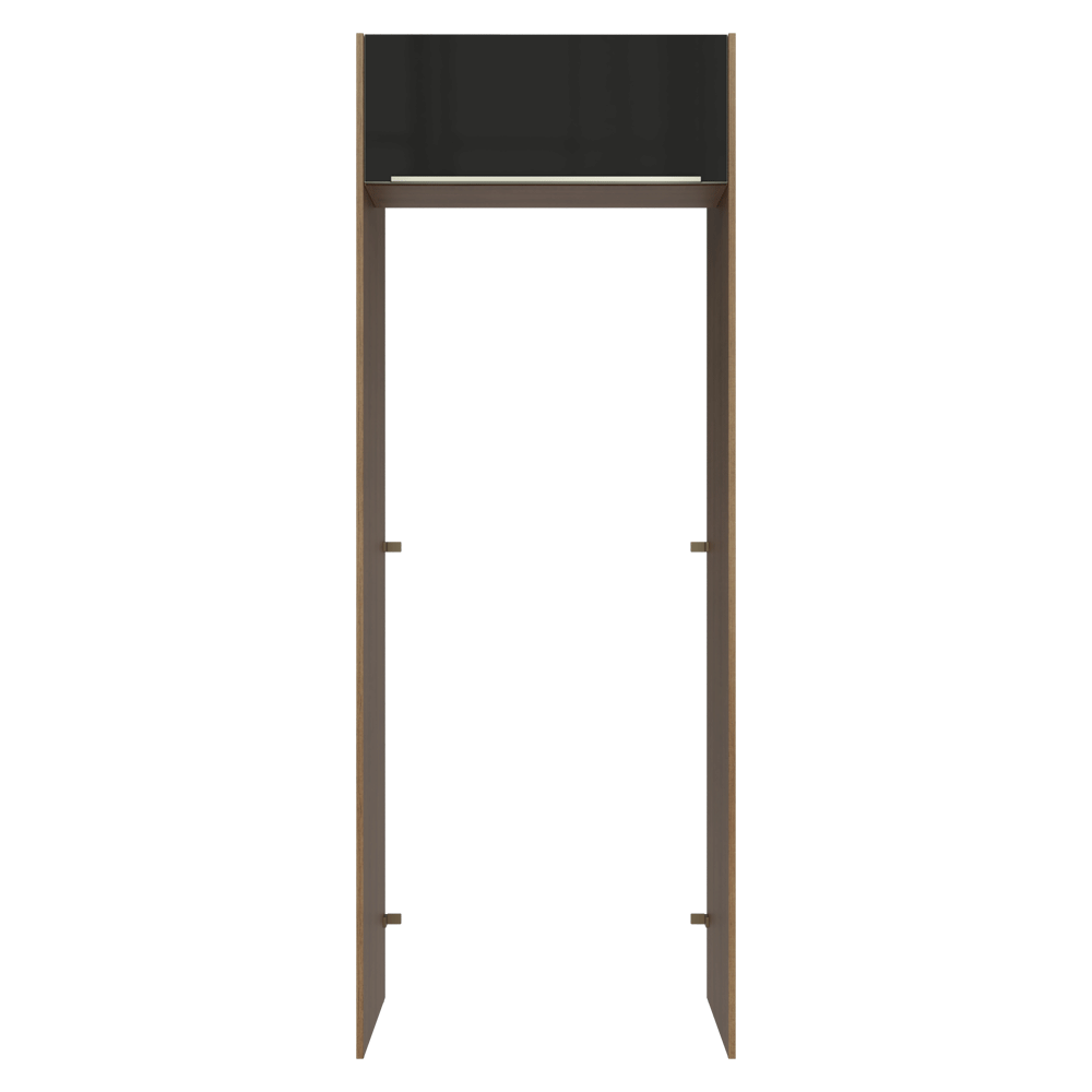 Porta-Geladeira 83 cm 1 Porta Basculante Rustic/Preto Lux Madesa