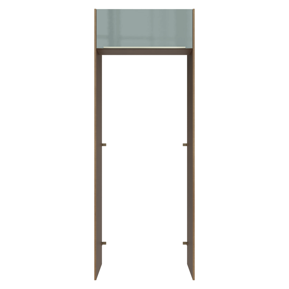 Porta-Geladeira 83 cm 1 Porta Basculante Rustic/Cinza Lux Madesa