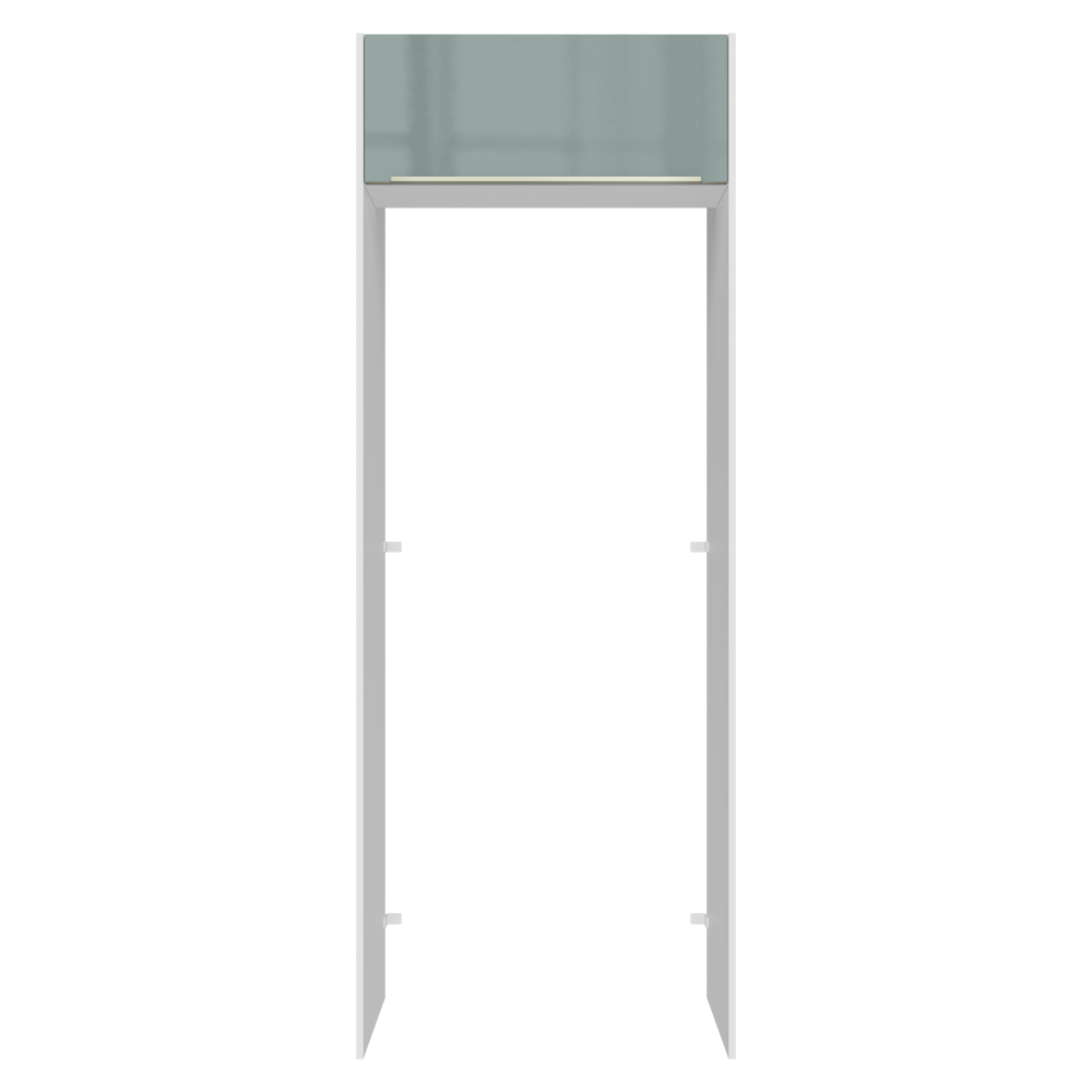 Porta-Geladeira 83 cm 1 Porta Basculante Branco/Cinza Lux Madesa