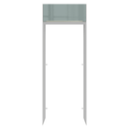 Porta-Geladeira 83 cm 1 Porta Basculante Branco/Cinza Lux Madesa