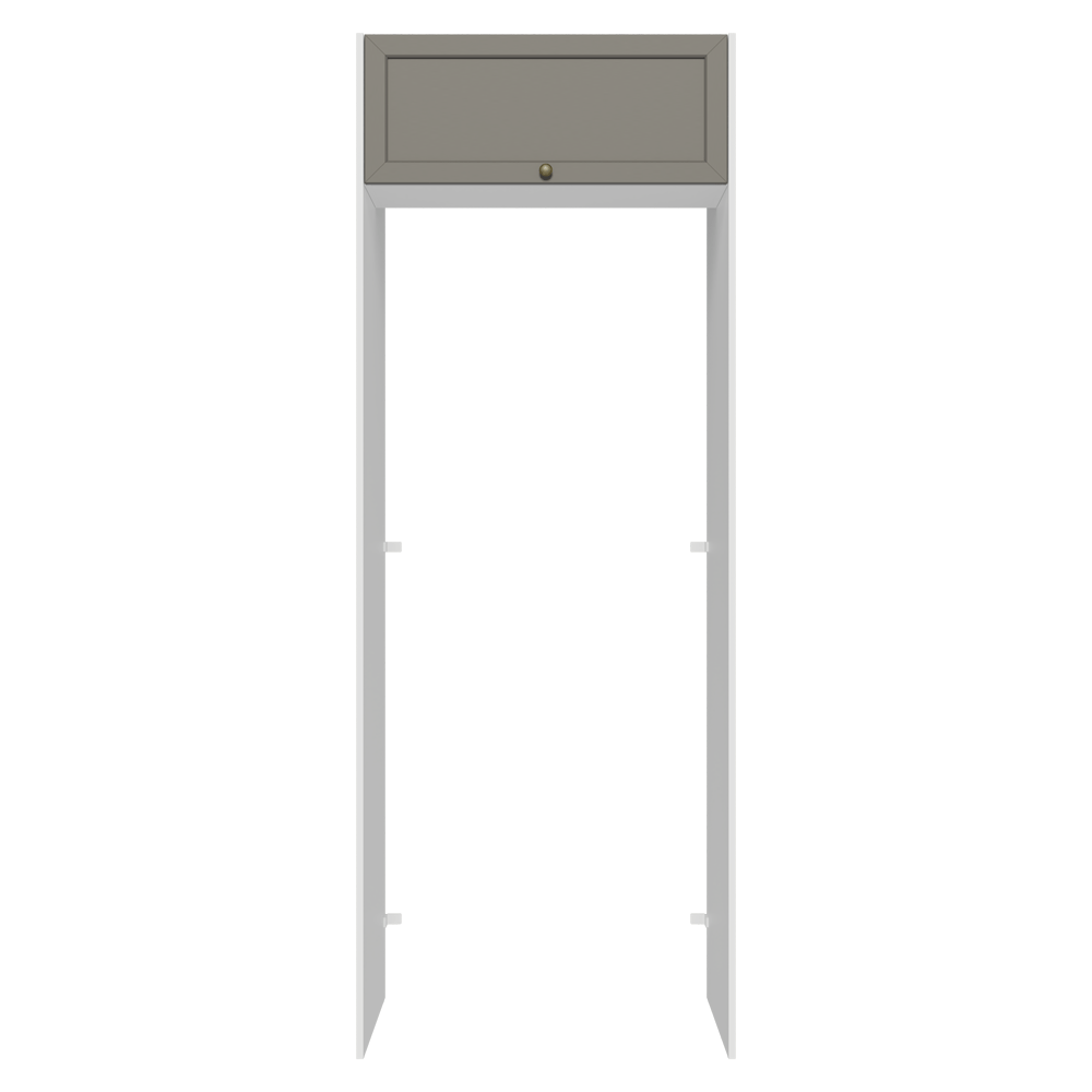 Porta-Geladeira 83 cm 1 Porta Basculante Branco/Cinza Vik Madesa