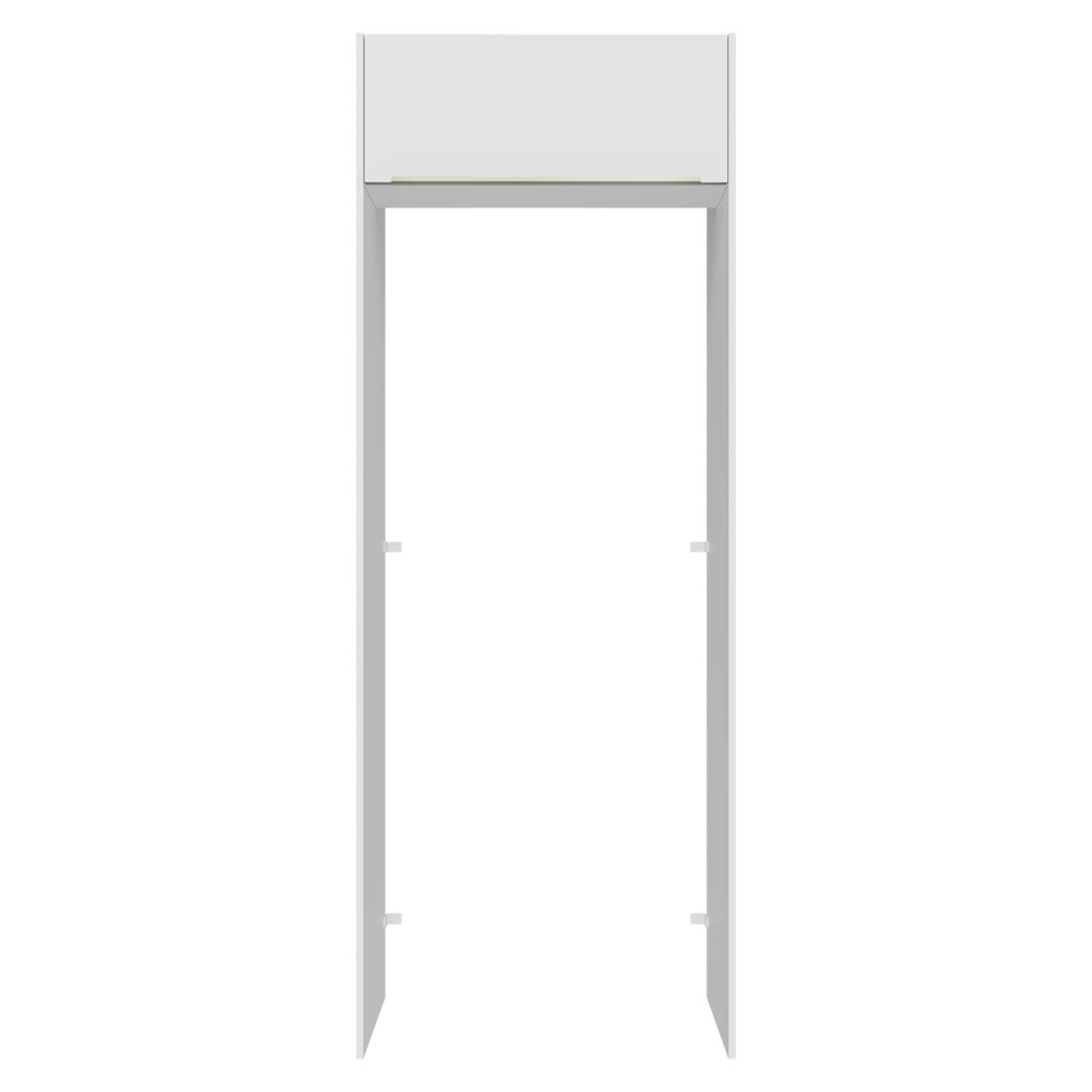 Porta-Geladeira 83 cm 1 Porta Basculante Branco Veludo Lux Madesa