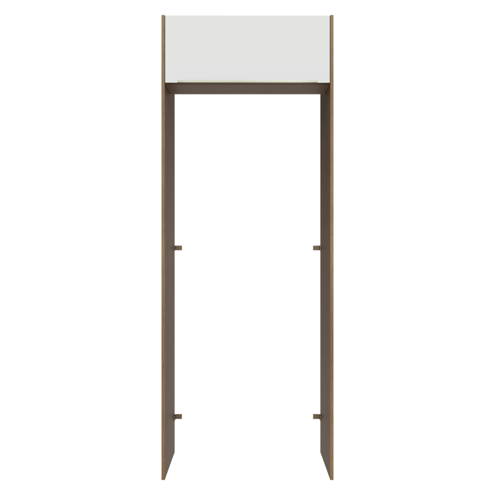 Porta-Geladeira 83 cm 1 Porta Basculante Rustic/Branco Veludo Lux Madesa