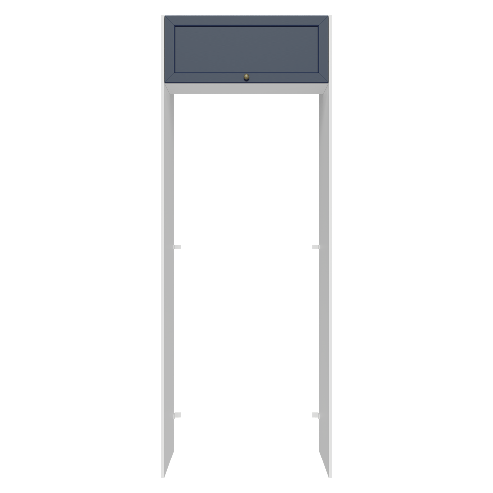 Porta-Geladeira 83 cm 1 Porta Basculante Branco/Azul Vik Madesa