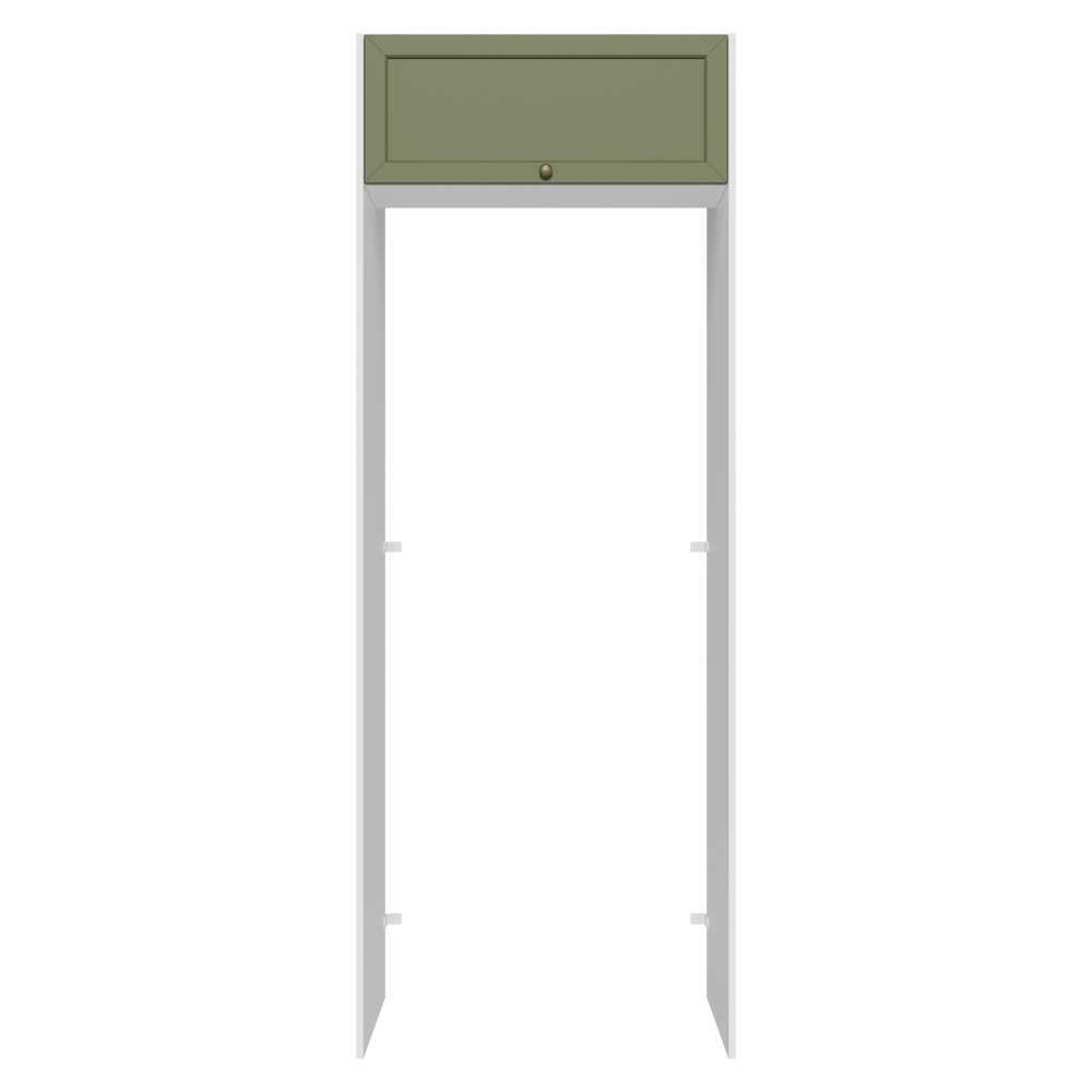Porta-Geladeira 83 cm 1 Porta Basculante Branco/Verde Vik Madesa