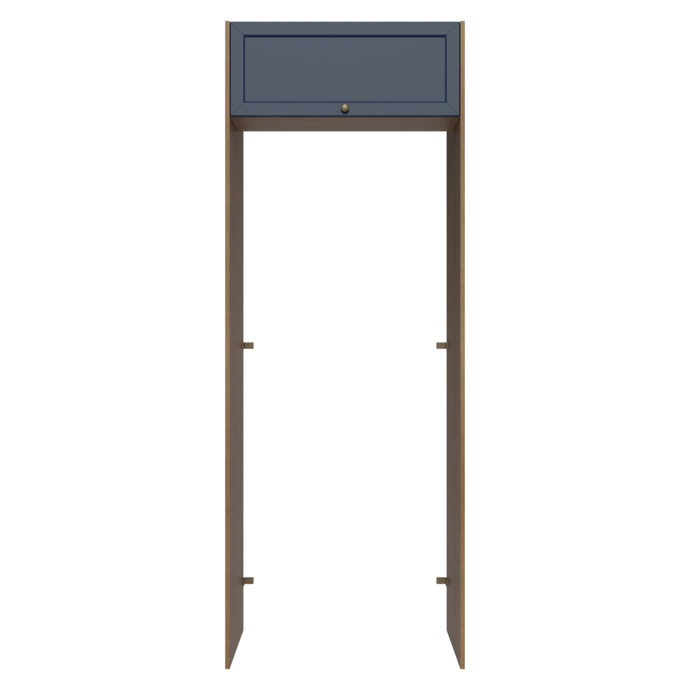 Porta-Geladeira 83 cm 1 Porta Basculante Rustic/Azul Vik Madesa