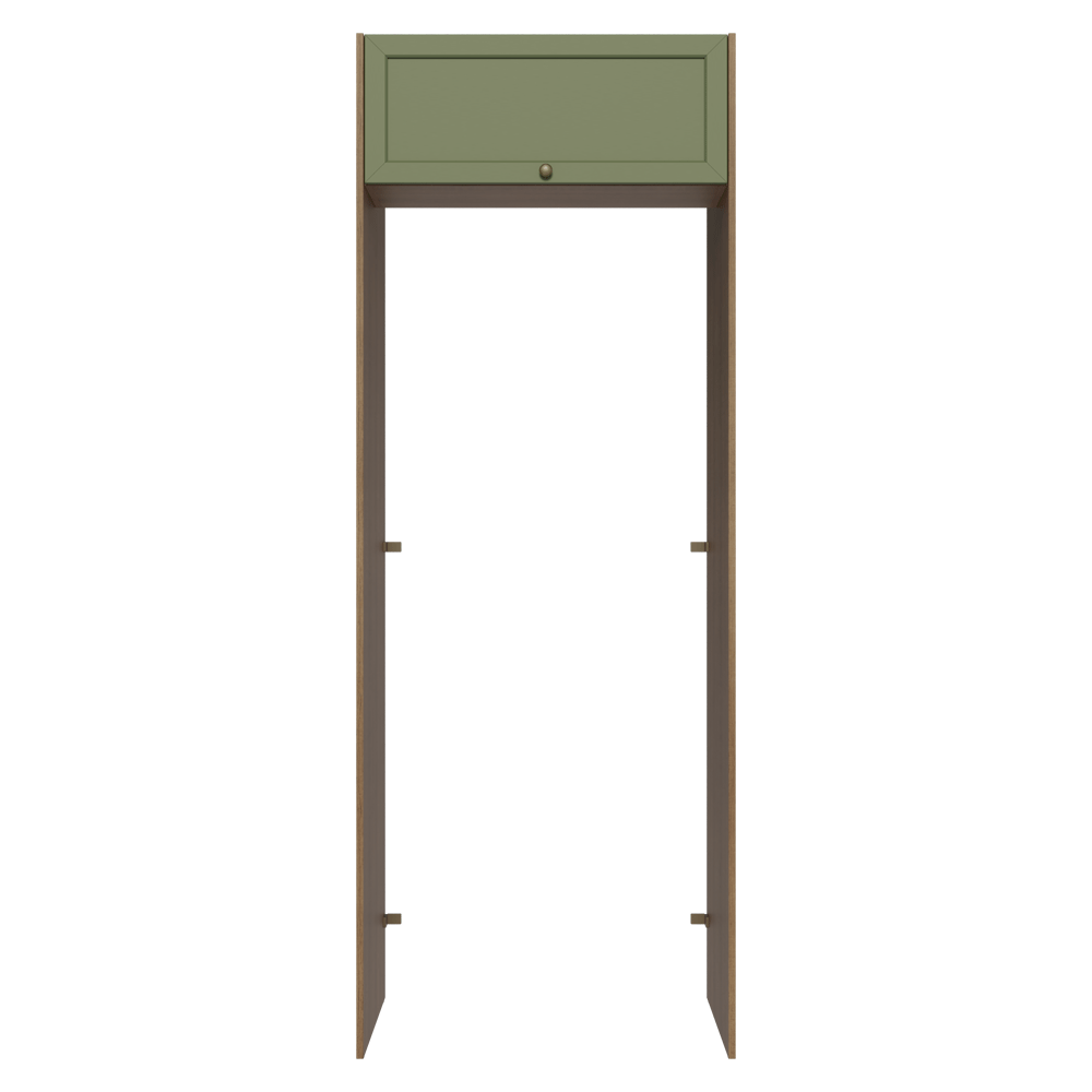 Porta-Geladeira 83 cm 1 Porta Basculante Rustic/Verde Vik Madesa