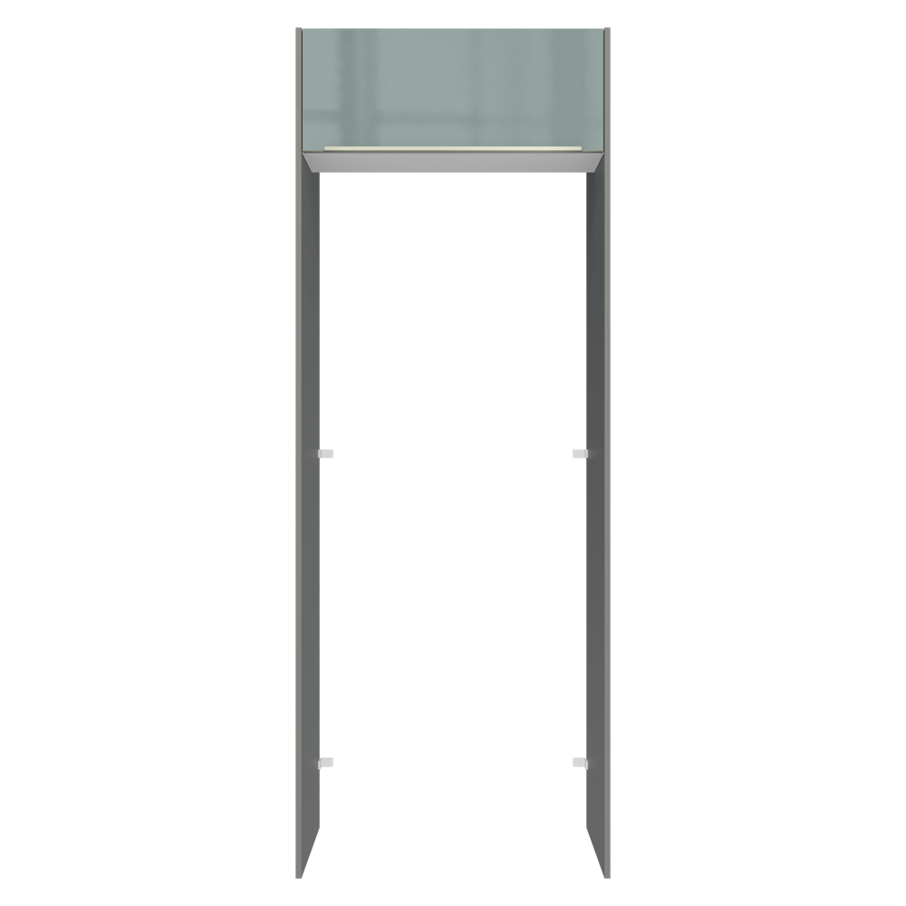 Porta-Geladeira 83 cm 1 Porta Basculante Cinza/Branco/Cinza Lux Madesa
