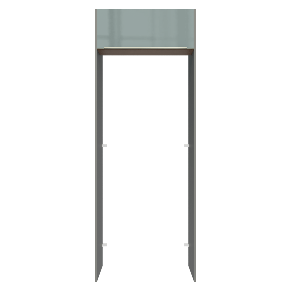 Porta-Geladeira 83 cm 1 Porta Basculante Cinza/Rustic/Cinza Lux Madesa