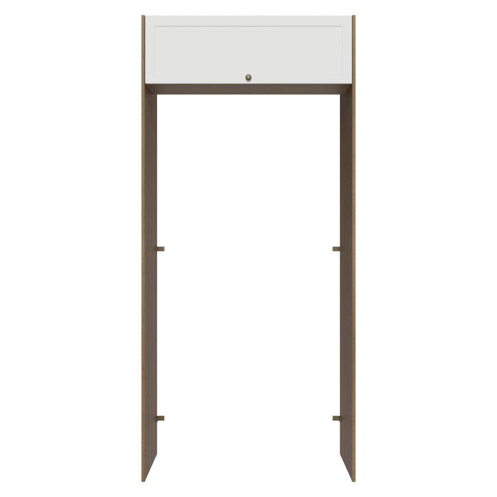 Porta-Geladeira 103 cm 1 Porta Basculante Rustic/Branco Vik Madesa