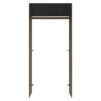 Porta-Geladeira 103 cm 1 Porta Basculante Rustic/Preto Lux Madesa