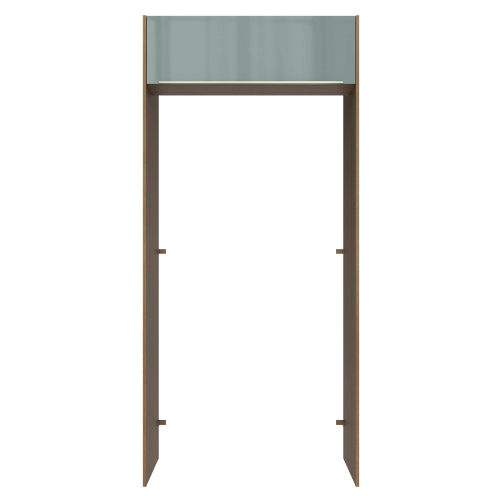 Porta-Geladeira 103 cm 1 Porta Basculante Rustic/Cinza Lux Madesa