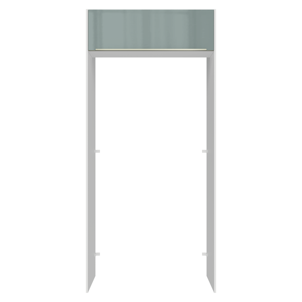 Porta-Geladeira 103 cm 1 Porta Basculante Branco/Cinza Lux Madesa