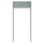 Porta-Geladeira 103 cm 1 Porta Basculante Branco/Cinza Lux Madesa