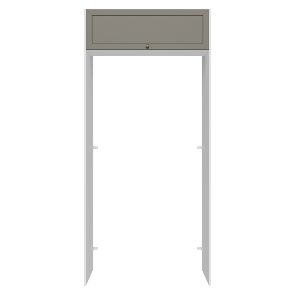 Porta-Geladeira 103 cm 1 Porta Basculante Branco/Cinza Vik Madesa