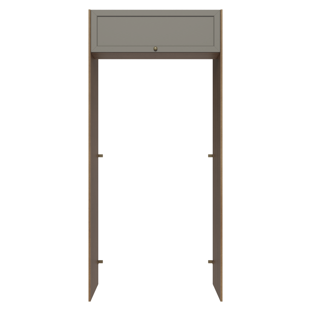 Porta-Geladeira 103 cm 1 Porta Basculante Rustic/Cinza Vik Madesa