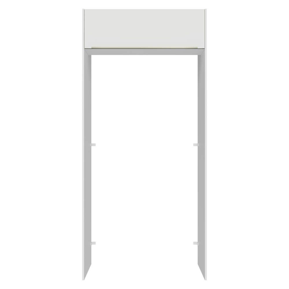 Porta-Geladeira 103 cm 1 Porta Basculante Branco Veludo Lux Madesa