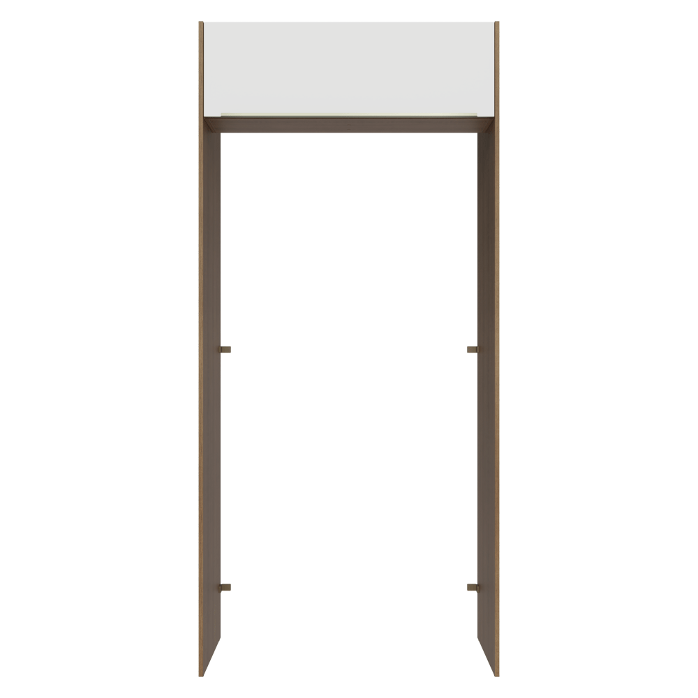 Porta-Geladeira 103 cm 1 Porta Basculante Rustic/Branco Veludo Lux Madesa