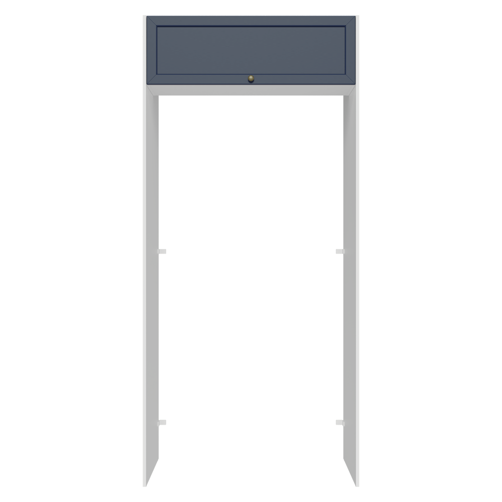 Porta-Geladeira 103 cm 1 Porta Basculante Branco/Azul Vik Madesa
