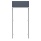 Porta-Geladeira 103 cm 1 Porta Basculante Branco/Azul Vik Madesa