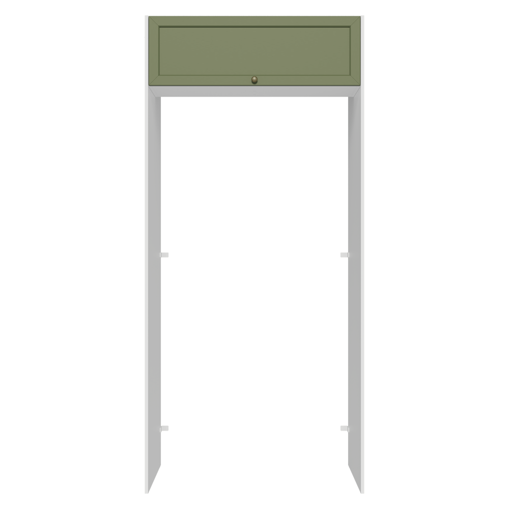 Porta-Geladeira 103 cm 1 Porta Basculante Branco/Verde Vik Madesa