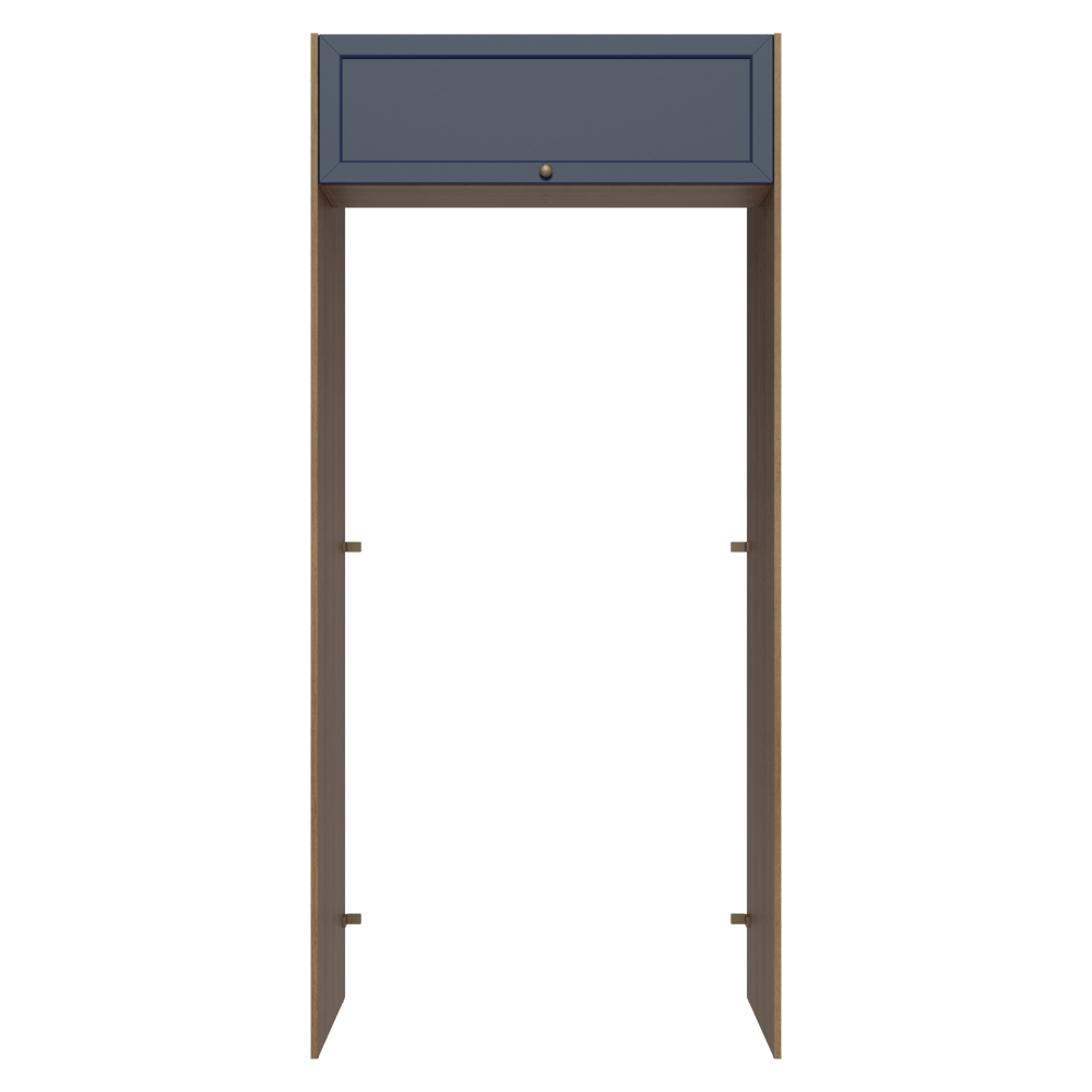 Porta-Geladeira 103 cm 1 Porta Basculante Rustic/Azul Vik Madesa