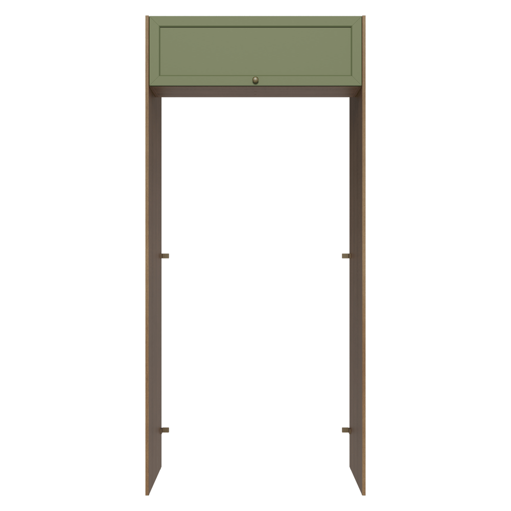 Porta-Geladeira 103 cm 1 Porta Basculante Rustic/Verde Vik Madesa