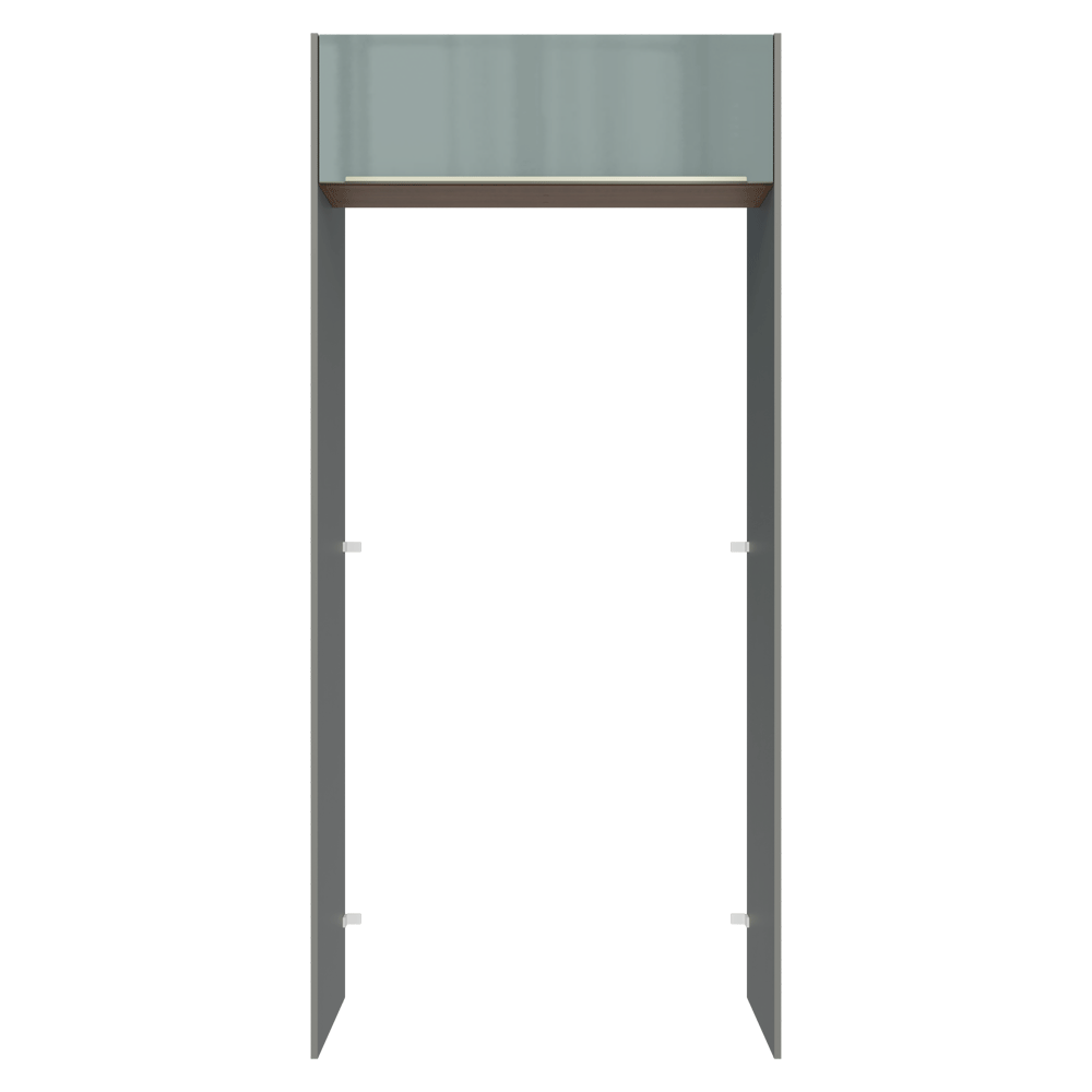 Porta-Geladeira 103 cm 1 Porta Basculante Cinza/Rustic/Cinza Lux Madesa