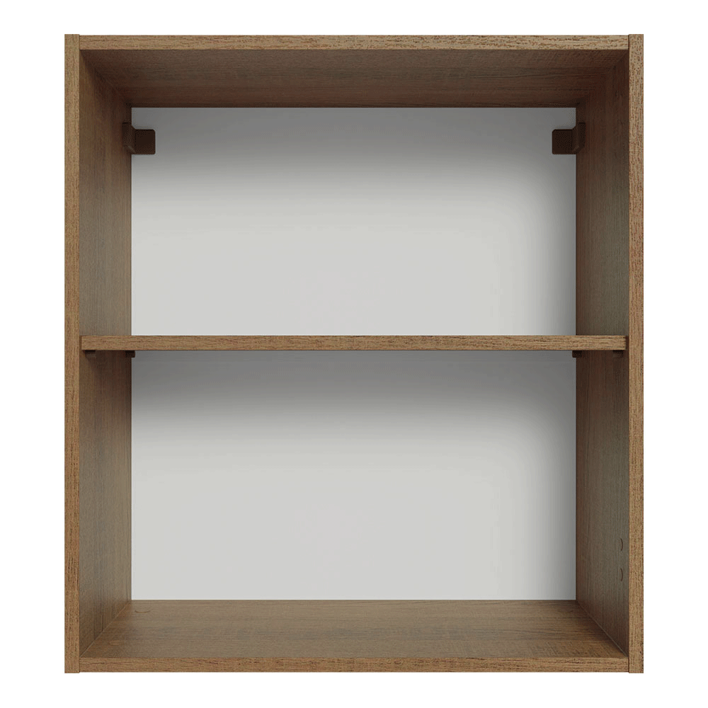 Armário Aéreo para Quarto 60 cm 2 Nichos Abertos Rustic Neo Madesa