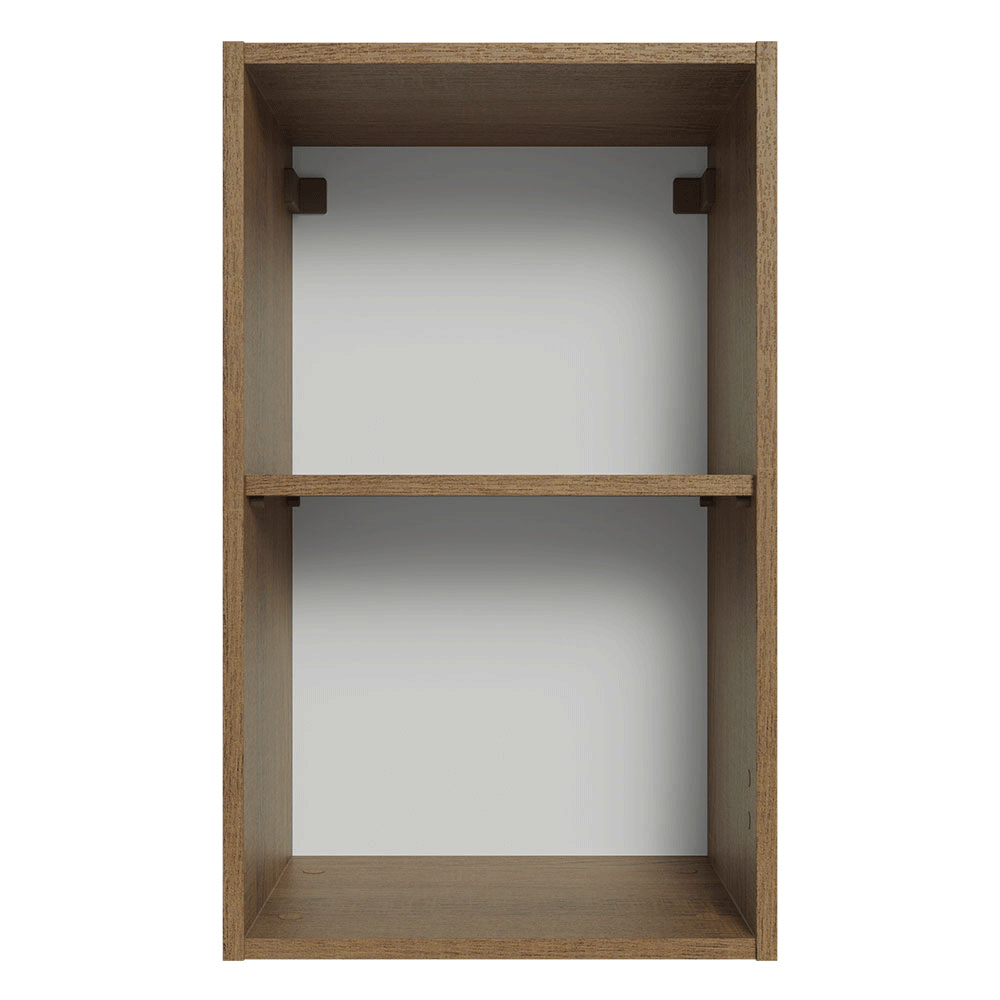 Armário Aéreo para Quarto 40 cm 2 Nichos Abertos Rustic Neo Madesa